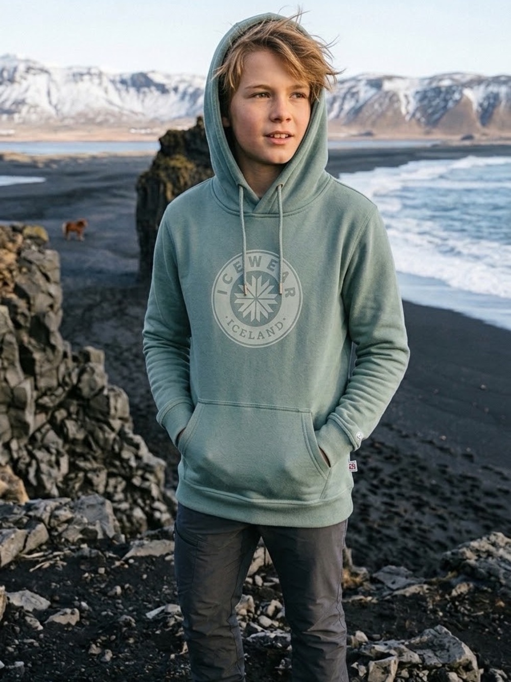 Icewear Logn Kid's Hooded Sweatshirt Green XS